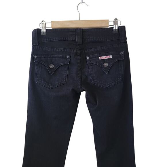 Hudson Jeans Hudson Y2K Low Rise Dark Black Flap Button Pocket Slim Boot Size 26 - Picture 7 of 11